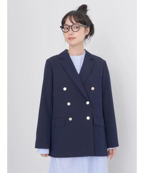 earth music&ecology（アースミュージックアンドエコロジー）の「テーラードジャケット（テーラードジャケット・レディース・ネイビー/チェック・M/L）」の16枚目の写真