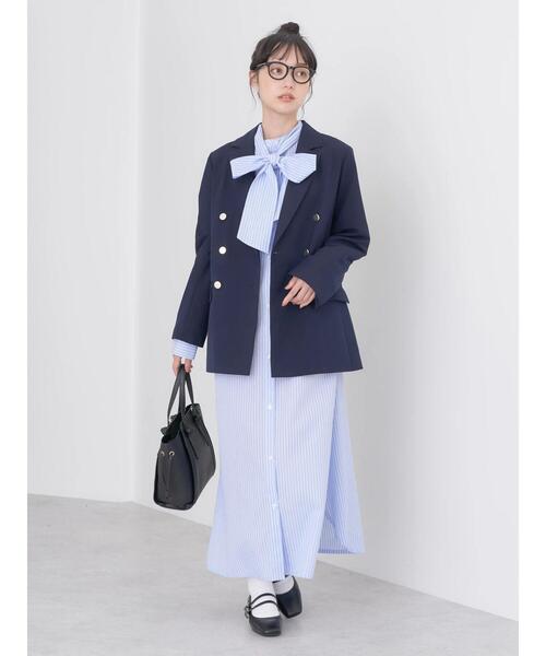 earth music&ecology（アースミュージックアンドエコロジー）の「テーラードジャケット（テーラードジャケット・レディース・ネイビー/チェック・M/L）」の19枚目の写真