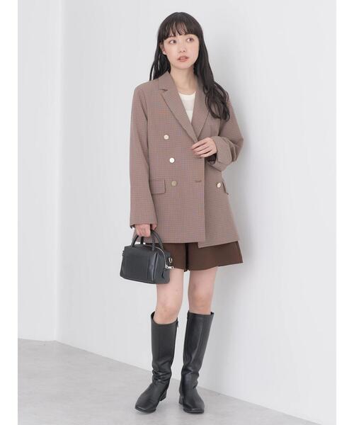 earth music&ecology（アースミュージックアンドエコロジー）の「テーラードジャケット（テーラードジャケット・レディース・ネイビー/チェック・M/L）」の5枚目の写真