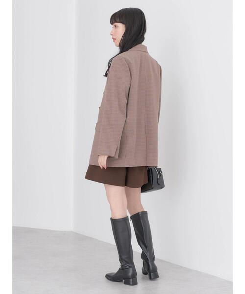 earth music&ecology（アースミュージックアンドエコロジー）の「テーラードジャケット（テーラードジャケット・レディース・ネイビー/チェック・M/L）」の7枚目の写真