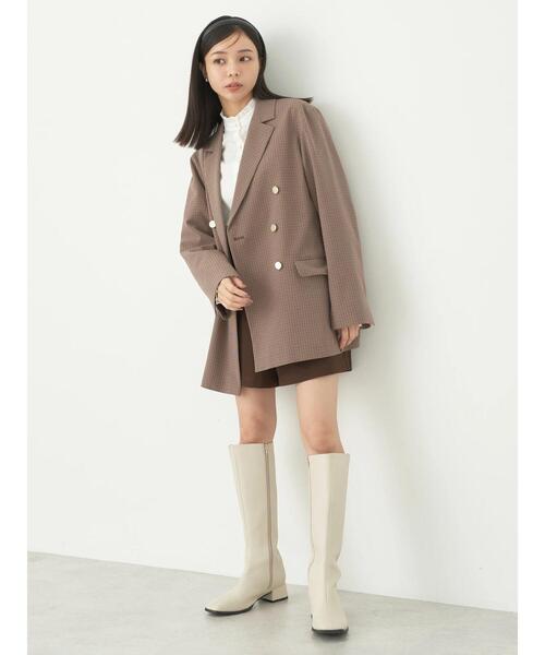 earth music&ecology（アースミュージックアンドエコロジー）の「テーラードジャケット（テーラードジャケット・レディース・ネイビー/チェック・M/L）」の9枚目の写真