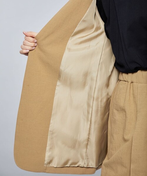 INSCRIRE/アンスクリア】ボイルワッシャー3パッチカラーレスジャケット