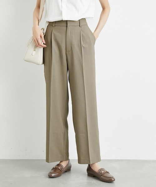 ROPE' PICNIC（ロペピクニック）の「接触冷感・洗濯機OK/サラサラセミタックワイドパンツ（その他パンツ・レディース・ブラウン/ネイビー・36/38/40）」の6枚目の写真