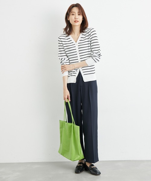 ROPE' PICNIC（ロペピクニック）の「接触冷感・洗濯機OK/サラサラセミタックワイドパンツ（その他パンツ・レディース・ブラウン/ネイビー・36/38/40）」の7枚目の写真