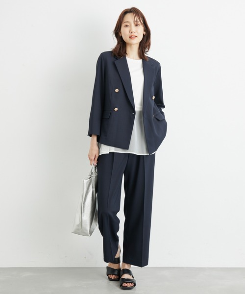 ROPE' PICNIC（ロペピクニック）の「接触冷感・洗濯機OK/サラサラセミタックワイドパンツ（その他パンツ・レディース・ブラウン/ネイビー・36/38/40）」の11枚目の写真