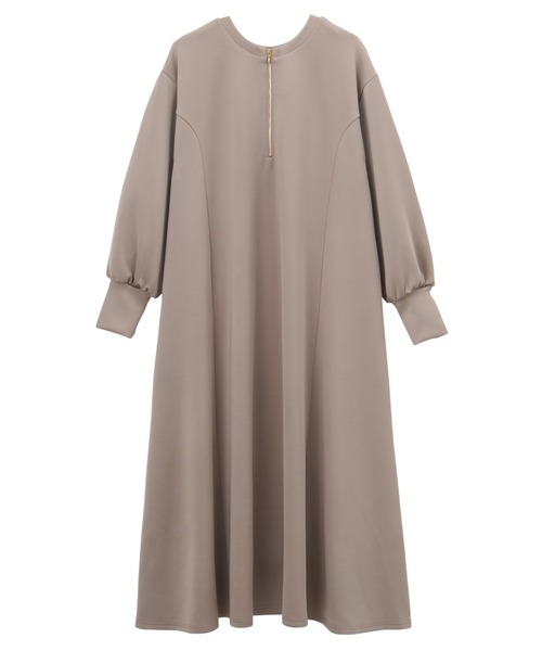 GeeRA（ジーラ）の「【新色追加】楽ちんすっきり見せ前後2WAYハーフジップワンピース（ワンピース・レディース・モカ/ブラック/アイボリー/チャコールグレー/ブラウン/ネイビー・LARGE/X-LARGE/SMALL/MEDIUM）」の19枚目の写真