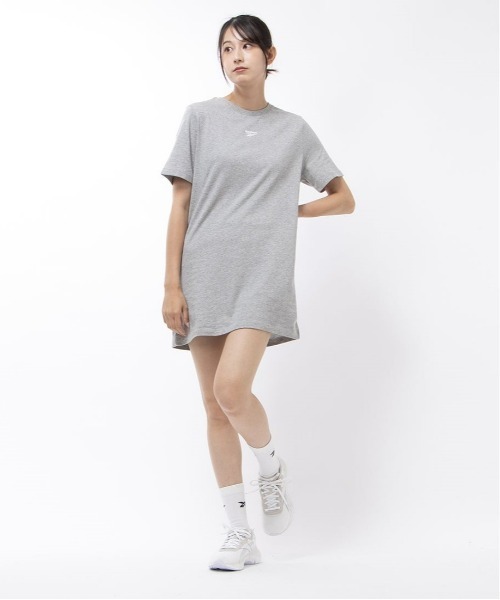 Reebok（リーボック）の「Tシャツ ドレス / RI Tshirt Dress（ワンピース・レディース・ネイビー/ブラック/ヘザーグレー・X-LARGE/LARGE/X-SMALL/XX-LARGE/SMALL/MEDIUM）」の3枚目の写真