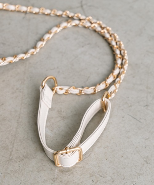 OLIVE des OLIVE（オリーブデオリーブ）の「スカーフ付きキルティングバニティーバッグ　1032120090（ショルダーバッグ・レディース・アイボリー/ブラック・FREE）」の9枚目の写真