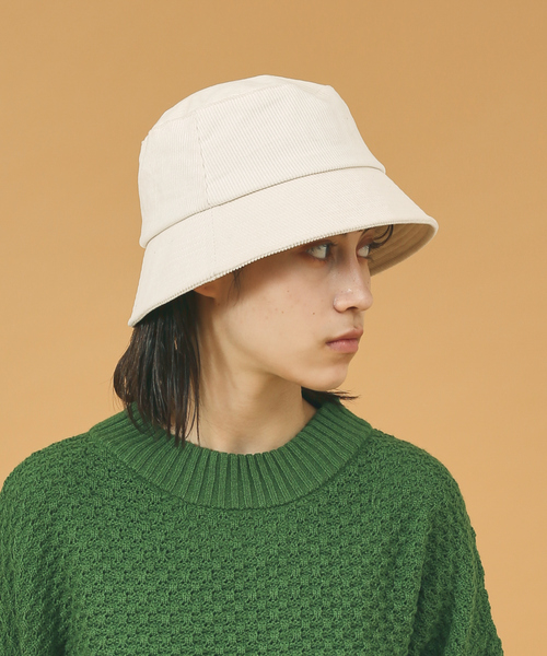 Ruben(ルーベン)の「【RUBEN/ルーベン】CURDUROY BUCKET HAT/コーディロイバケットハット/ユニセックス/RUS-2235(ハット・メンズ・アイボリー/ブラック/ダークグリーン・フリー)」の2枚目の写真