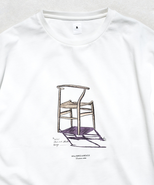 EDIFICE（エディフィス）の「【HH for LA BOUCLE】別注Tシャツ(CHAIR)（Tシャツ/カットソー・メンズ・ホワイト・FREE）」の2枚目の写真
