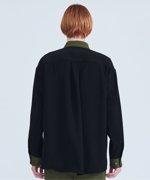 STUDIOUS（ステュディオス）の「Garuda バイカラーステッチシャツ（シャツ/ブラウス・メンズ・ブラック/グリーン・1/2）」の20枚目の写真