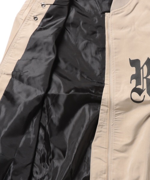Burner（バーナー）の「【OKUOKU　0909】ロゴ入り オーバーシルエット MA-1 ブルゾン oku-outer-731477918191-48 MC（MA-1・メンズ・ブラック/ベージュ/カーキ・L/M/XL）」の17枚目の写真