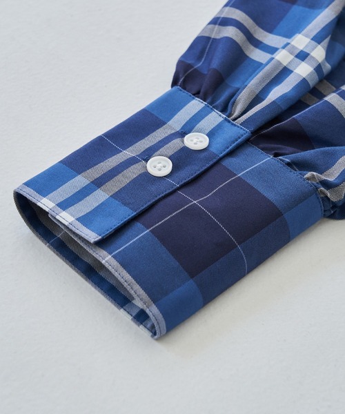 TOKYO SHIRTS（トウキョウシャツ）の「オーバーサイズ 長袖レースアップシャツ（シャツ/ブラウス・レディース・ブルー/ホワイト/ネイビー・FREE）」の15枚目の写真