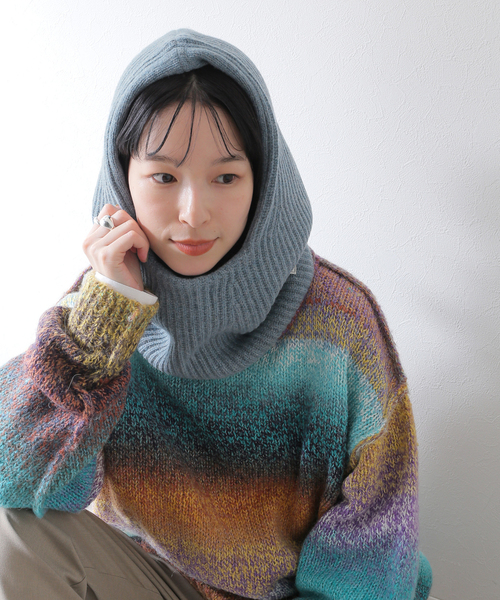 JOURNAL STANDARD relume(ジャーナルスタンダード レリューム)の「HAMILTON KNIT バラクラバ(ニットキャップ/ビーニー・メンズ・グレー/ブルー/ブラック系その他・FREE)」の14枚目の写真