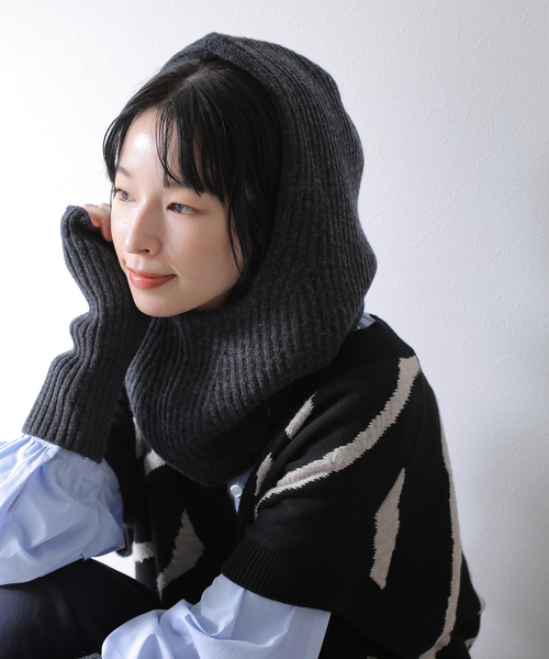 JOURNAL STANDARD relume(ジャーナルスタンダード レリューム)の「HAMILTON KNIT バラクラバ(ニットキャップ/ビーニー・メンズ・グレー/ブルー/ブラック系その他・FREE)」の10枚目の写真