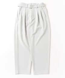 ATTACHMENT | PE ストレッチダブルクロス ベルテッド テーパードフィットトラウザーズ / PE STRECH DOUBLE CLOTH BELTED TAPERD FIT TROUSERS(スラックス)