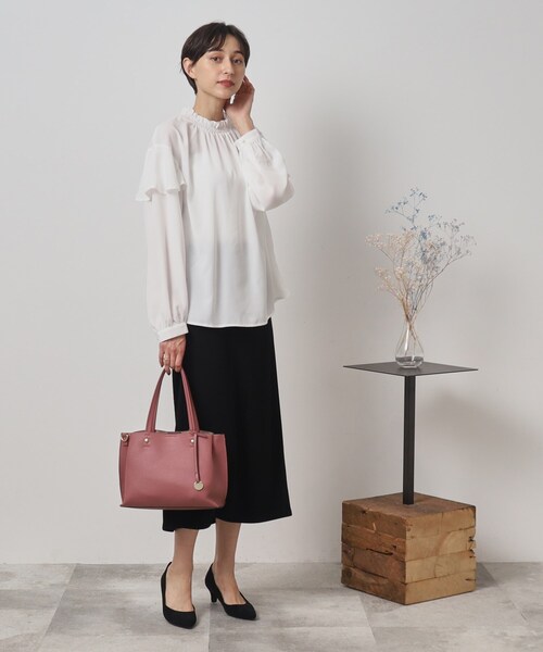 Cutie Blonde(キューティーブロンド)の「◆フェミニンもカジュアルも○ フリル ハイネック ブラウス(シャツ/ブラウス・レディース・ブラック系/ブラック/ホワイト系/ホワイト系その他・04/03/02)」の18枚目の写真