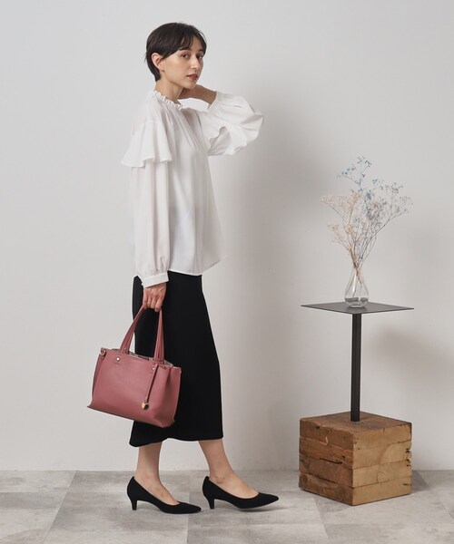 Cutie Blonde(キューティーブロンド)の「◆フェミニンもカジュアルも○ フリル ハイネック ブラウス(シャツ/ブラウス・レディース・ブラック系/ブラック/ホワイト系/ホワイト系その他・04/03/02)」の19枚目の写真