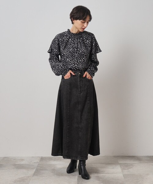 Cutie Blonde(キューティーブロンド)の「◆フェミニンもカジュアルも○ フリル ハイネック ブラウス(シャツ/ブラウス・レディース・ブラック系/ブラック/ホワイト系/ホワイト系その他・04/03/02)」の17枚目の写真