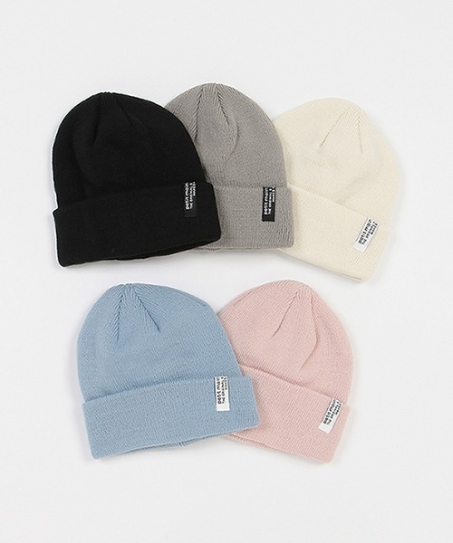 petit main（プティマイン）の「ビーニー（キャップ・キッズ・チャコール/ブラック/アイボリー/サックスブルー/ライトピンク・52cm/54cm/50cm）」の10枚目の写真