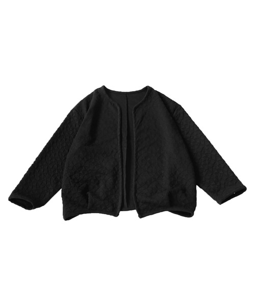 antiqua（アンティカ）の「キルティングジャケット（ノーカラージャケット・レディース・ブラック・FREE）」の11枚目の写真