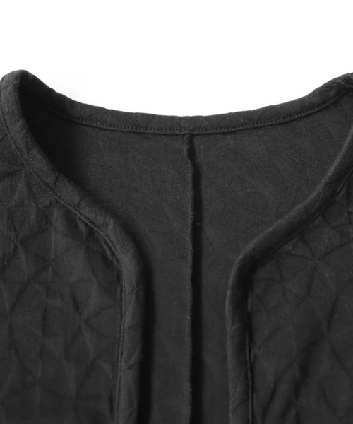 antiqua（アンティカ）の「キルティングジャケット（ノーカラージャケット・レディース・ブラック・FREE）」の12枚目の写真