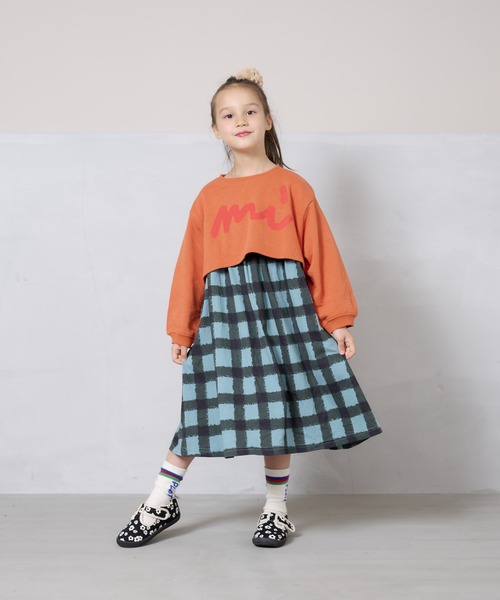 HOGAN RANCH WEAR（ホーガンランチウエア）の「ショートトップスドッキングワンピース（90～140cm）（ワンピース・キッズ・マルチ/グリーン・140/120/130/100/110/90）」の7枚目の写真