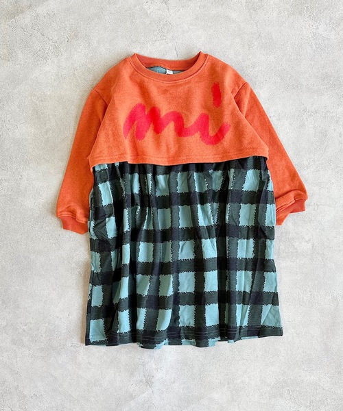 HOGAN RANCH WEAR（ホーガンランチウエア）の「ショートトップスドッキングワンピース（90～140cm）（ワンピース・キッズ・マルチ/グリーン・140/120/130/100/110/90）」の6枚目の写真