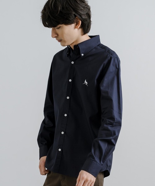Rocky Monroe(ロッキーモンロー)の「Healthknit ヘルスニットプロダクト 日本製 国産 ブロードボタンダウンシャツ(シャツ/ブラウス・メンズ・ホワイト/ワインレッド/ネイビー/スモークピンク・M/XL/L)」の3枚目の写真