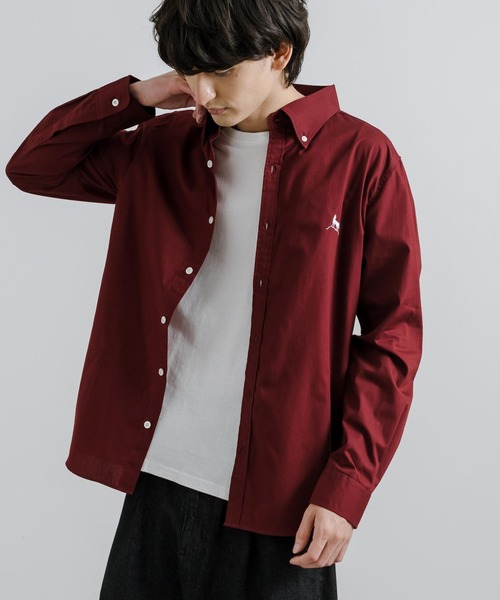Rocky Monroe(ロッキーモンロー)の「Healthknit ヘルスニットプロダクト 日本製 国産 ブロードボタンダウンシャツ(シャツ/ブラウス・メンズ・ホワイト/ワインレッド/ネイビー/スモークピンク・M/XL/L)」の4枚目の写真