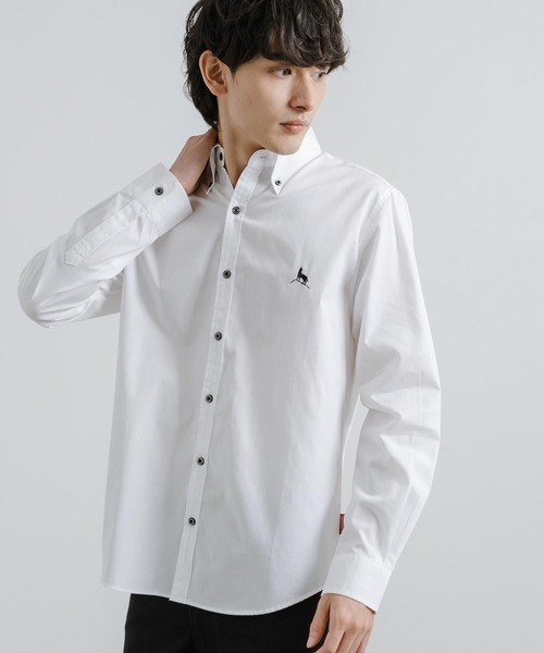 Rocky Monroe(ロッキーモンロー)の「Healthknit ヘルスニットプロダクト 日本製 国産 ブロードボタンダウンシャツ(シャツ/ブラウス・メンズ・ホワイト/ワインレッド/ネイビー/スモークピンク・M/XL/L)」の9枚目の写真