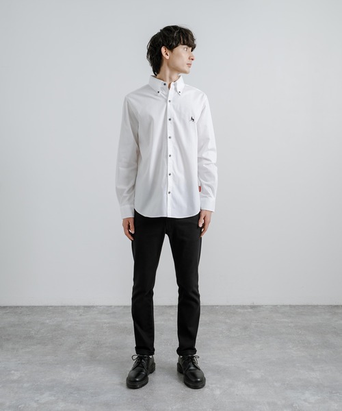 Rocky Monroe(ロッキーモンロー)の「Healthknit ヘルスニットプロダクト 日本製 国産 ブロードボタンダウンシャツ(シャツ/ブラウス・メンズ・ホワイト/ワインレッド/ネイビー/スモークピンク・M/XL/L)」の8枚目の写真
