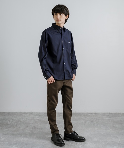 Rocky Monroe(ロッキーモンロー)の「Healthknit ヘルスニットプロダクト 日本製 国産 ブロードボタンダウンシャツ(シャツ/ブラウス・メンズ・ホワイト/ワインレッド/ネイビー/スモークピンク・M/XL/L)」の5枚目の写真