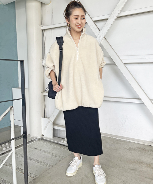 Spick&Span 裏毛ハーフジップトップ Spick&Span 裏毛ハーフジップトップ 裏毛ハーフジップトップ