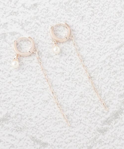 grove(グローブ)の「◆フープチェーンピアス(ピアス(両耳用)・レディース・ピンクゴールド/ゴールド系その他/ゴールド/ゴールド系・00)」の3枚目の写真