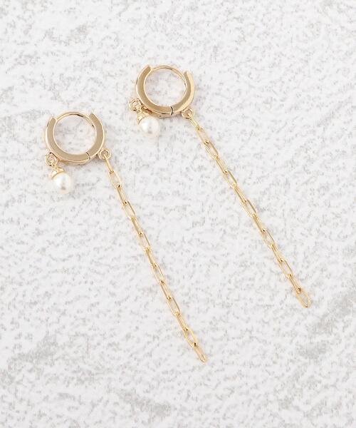 grove(グローブ)の「◆フープチェーンピアス(ピアス(両耳用)・レディース・ピンクゴールド/ゴールド系その他/ゴールド/ゴールド系・00)」の7枚目の写真