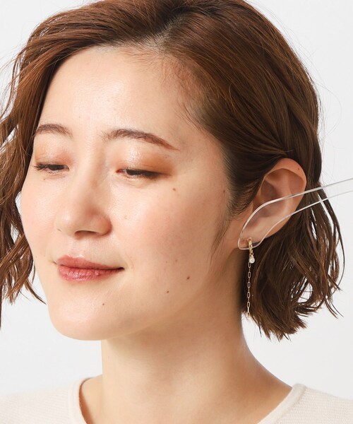 grove(グローブ)の「◆フープチェーンピアス(ピアス(両耳用)・レディース・ピンクゴールド/ゴールド系その他/ゴールド/ゴールド系・00)」の6枚目の写真