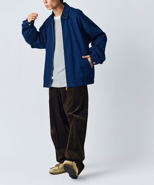 デニムジャケット ジップアップ カジュアル 完売必須】GUのデニムジップアップジャケット！短丈のトレンド