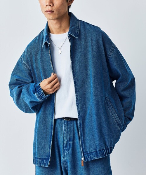 【セール】限定展開 Relax Fit ジップアップ デニムジャケット/ブルゾン（デニムジャケット）｜FREAK'S STORE（フリークスストア）