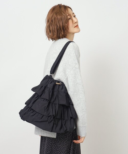 grove（グローブ）の「◆ティアードドロストワンショルダー（ショルダーバッグ・レディース・ブラック/チャコールグレー/キャメル/ブルーグリーン・00）」の16枚目の写真