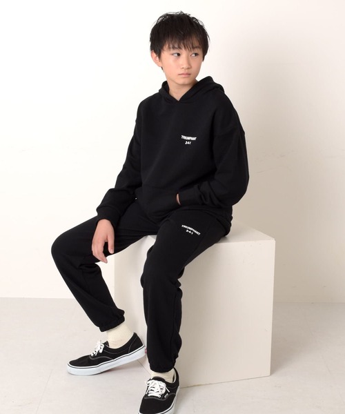 GLAZOS（グラソス）の「【プチプラ】TC裏毛・バックロゴパーカー【セットアップ対応】（その他トップス・キッズ・グレー/ライトブルー/ブラック/ベージュ・140cm/150cm/160cm/170cm）」の8枚目の写真