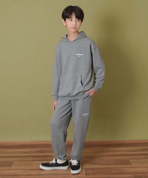 GLAZOS（グラソス）の「【プチプラ】TC裏毛・バックロゴパーカー【セットアップ対応】（その他トップス・キッズ・グレー/ライトブルー/ブラック/ベージュ・140cm/150cm/160cm/170cm）」の19枚目の写真