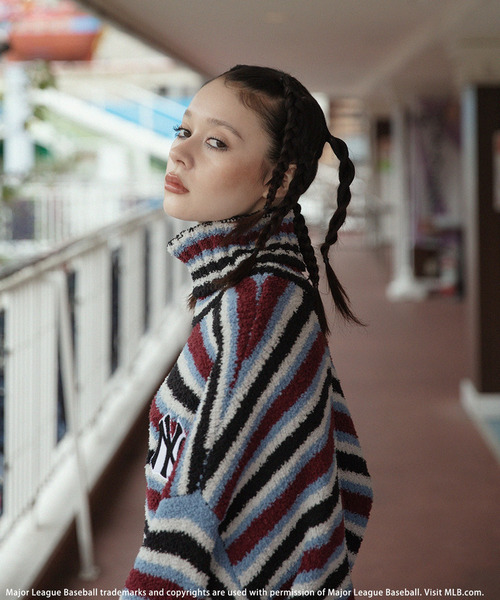 BACK TO THE FIELD（バック トゥー ザ フィールド）の「【MLB】ワッペン刺繍ロゴブークレニットワンピース（ワンピース・レディース・ブラック/グレー/マルチ・FREE）」の11枚目の写真