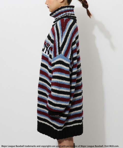 BACK TO THE FIELD（バック トゥー ザ フィールド）の「【MLB】ワッペン刺繍ロゴブークレニットワンピース（ワンピース・レディース・ブラック/グレー/マルチ・FREE）」の12枚目の写真