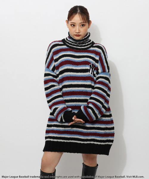 BACK TO THE FIELD（バック トゥー ザ フィールド）の「【MLB】ワッペン刺繍ロゴブークレニットワンピース（ワンピース・レディース・ブラック/グレー/マルチ・FREE）」の17枚目の写真