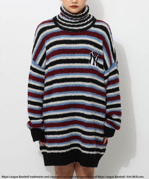 BACK TO THE FIELD（バック トゥー ザ フィールド）の「【MLB】ワッペン刺繍ロゴブークレニットワンピース（ワンピース・レディース・ブラック/グレー/マルチ・FREE）」の18枚目の写真