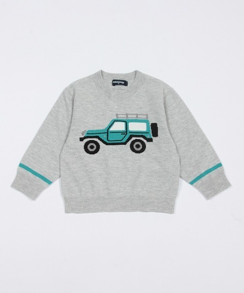 kladskap（クレードスコープ）の「オフロードーカーニットプルオーバー（ニット/セーター・キッズ・ブルー/トップグレー・120cm/110cm/90cm/100cm）」の4枚目の写真