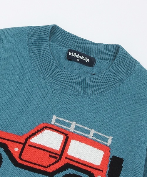 kladskap（クレードスコープ）の「オフロードーカーニットプルオーバー（ニット/セーター・キッズ・ブルー/トップグレー・120cm/110cm/90cm/100cm）」の6枚目の写真