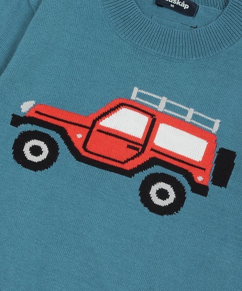 kladskap（クレードスコープ）の「オフロードーカーニットプルオーバー（ニット/セーター・キッズ・ブルー/トップグレー・120cm/110cm/90cm/100cm）」の7枚目の写真