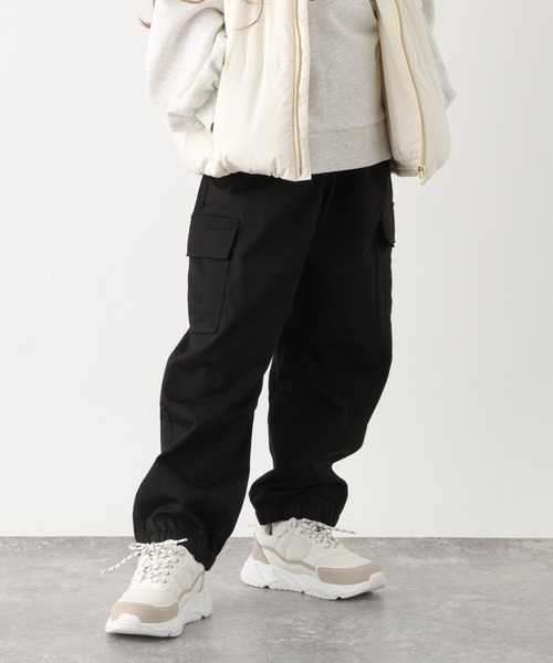 GLOBAL WORK(グローバルワーク)の「起毛カーゴジョグパンツ/キッズ/95-165cm展開/984970(カーゴパンツ・キッズ・ブラック/カーキ・130cm/140cm/110cm/150cm/160cm/100cm/120cm)」の14枚目の写真